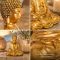 Goldfarbene Buddha-Figur in Meditation, 20 cm
