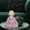 Meditierender Baby-Mönch aus Polyresin, rosa, 13,7 cm