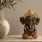 Sitzende Ganesha-Figur aus Polyresin, 11,5 cm
