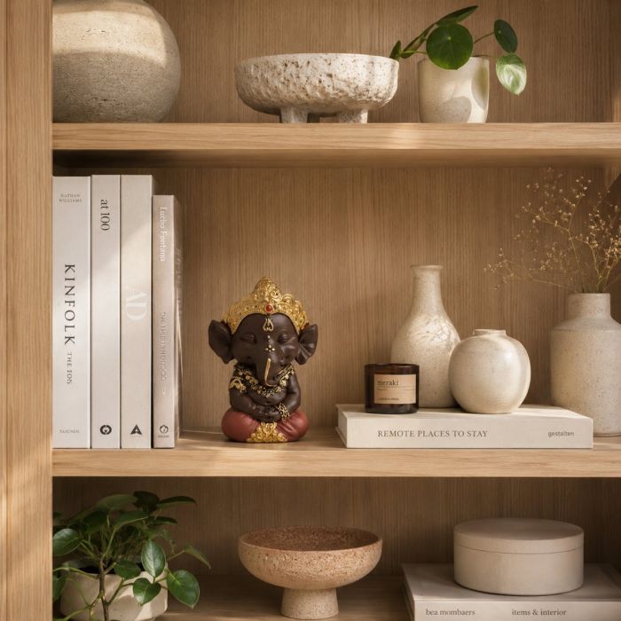 Sitzende Ganesha-Figur aus Polyresin, 11,5 cm