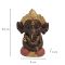 Sitzende Ganesha-Figur aus Polyresin, 11,5 cm
