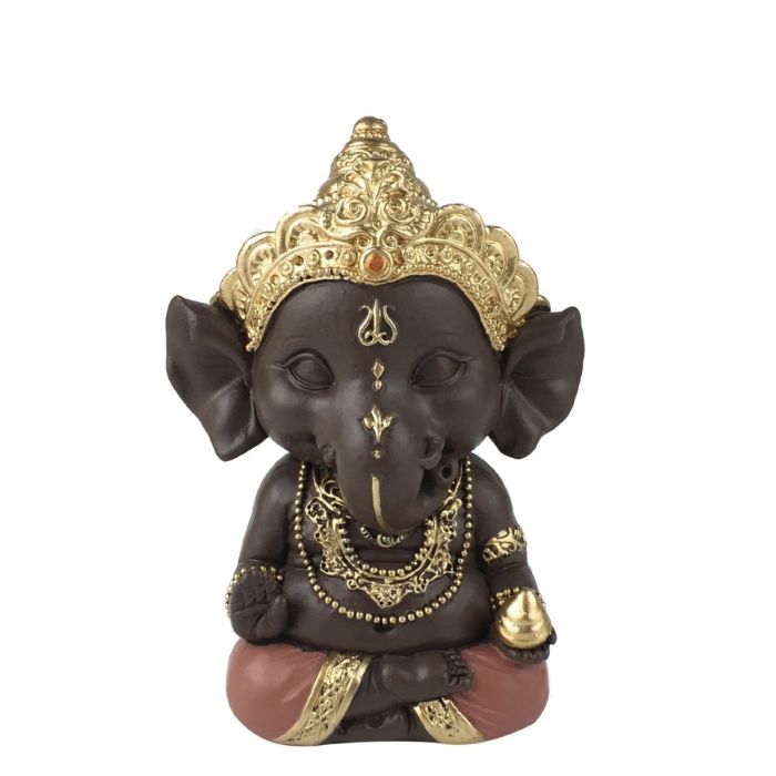 Sitzende Ganesha-Figur aus Polyresin, 11,5 cm