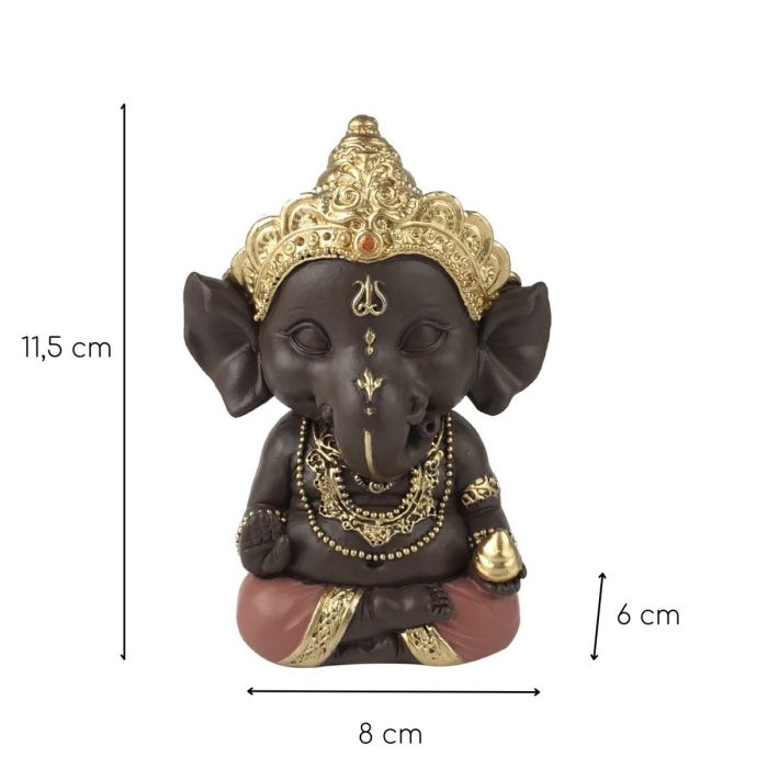 Sitzende Ganesha-Figur aus Polyresin, 11,5 cm
