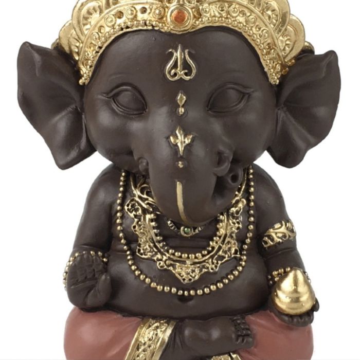 Sitzende Ganesha-Figur aus Polyresin, 11,5 cm