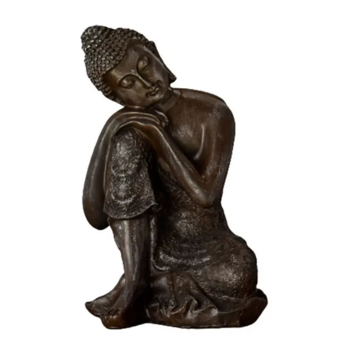 Sitzender Thai-Buddha in nachdenklicher Haltung, 18 cm