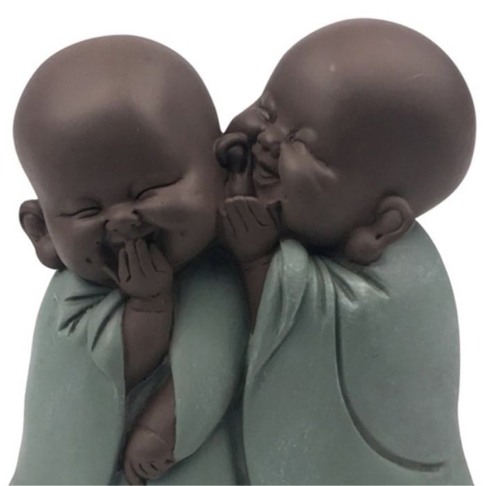 Zwei flüsternde Mönche „Mönchsgeflüster“, 12 cm