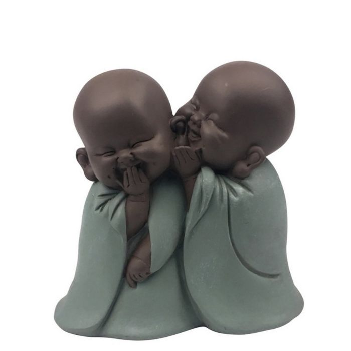 Zwei flüsternde Mönche „Mönchsgeflüster“, 12 cm