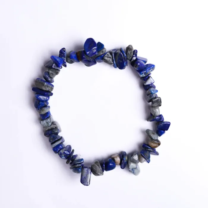 Armband aus Natursteinen, Lapislazuli, 18 cm