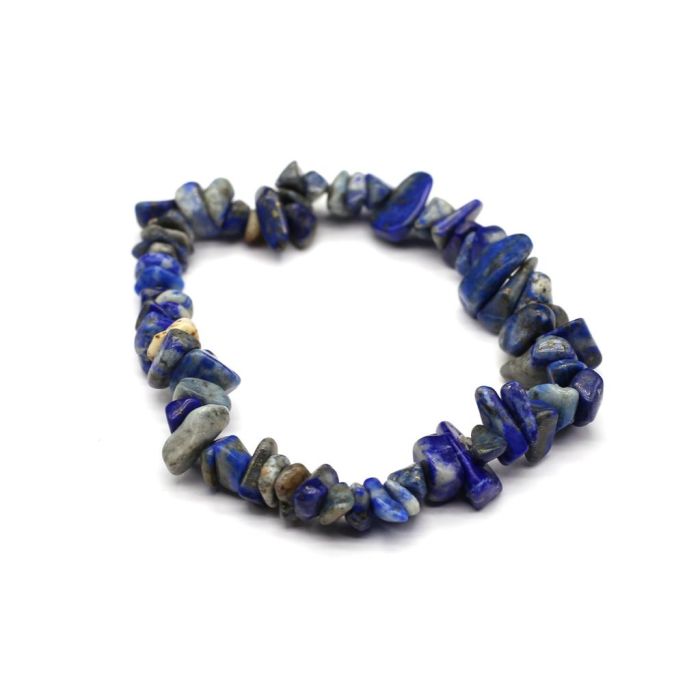 Armband aus Natursteinen, Lapislazuli, 18 cm