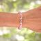 Armband aus Natursteinen, Rosenquarz, 18 cm
