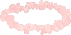 Armband aus Natursteinen, Rosenquarz, 18 cm