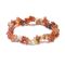 Armband aus Natursteinen, roter Achat, 18 cm