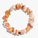 Armband aus Natursteinen, roter Achat, 18 cm