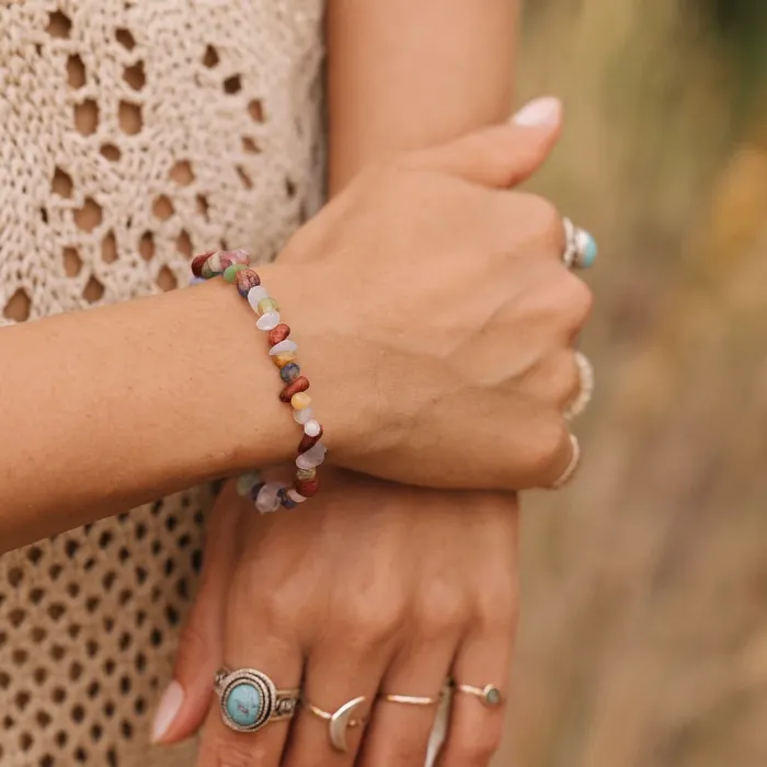 Armband aus Natursteinen, Sortiment, 18 cm