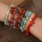 Armband aus Natursteinen, roter Achat, 18 cm