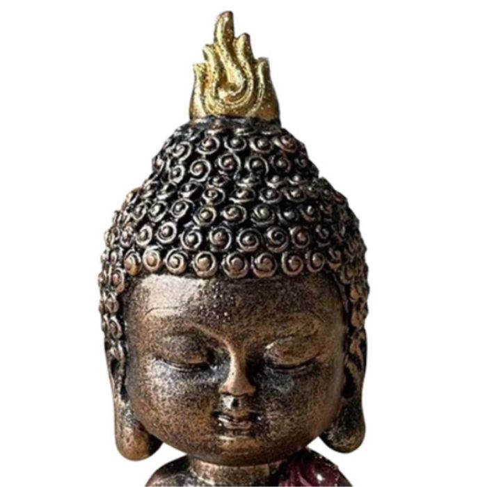 Meditierender Baby-Buddha in Grün, 14 cm