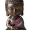 Meditierender Baby-Buddha in Grün, 14 cm