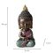 Meditierender Baby-Buddha in Grün, 14 cm