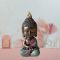 Meditierender Baby-Buddha in Grün, 14 cm