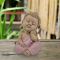 Sitzende Buddha-Figur in nachdenklicher Haltung, 12,5 cm