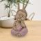 Sitzende Buddha-Figur in nachdenklicher Haltung, 12,5 cm