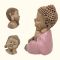 Sitzende Buddha-Figur in nachdenklicher Haltung, 12,5 cm